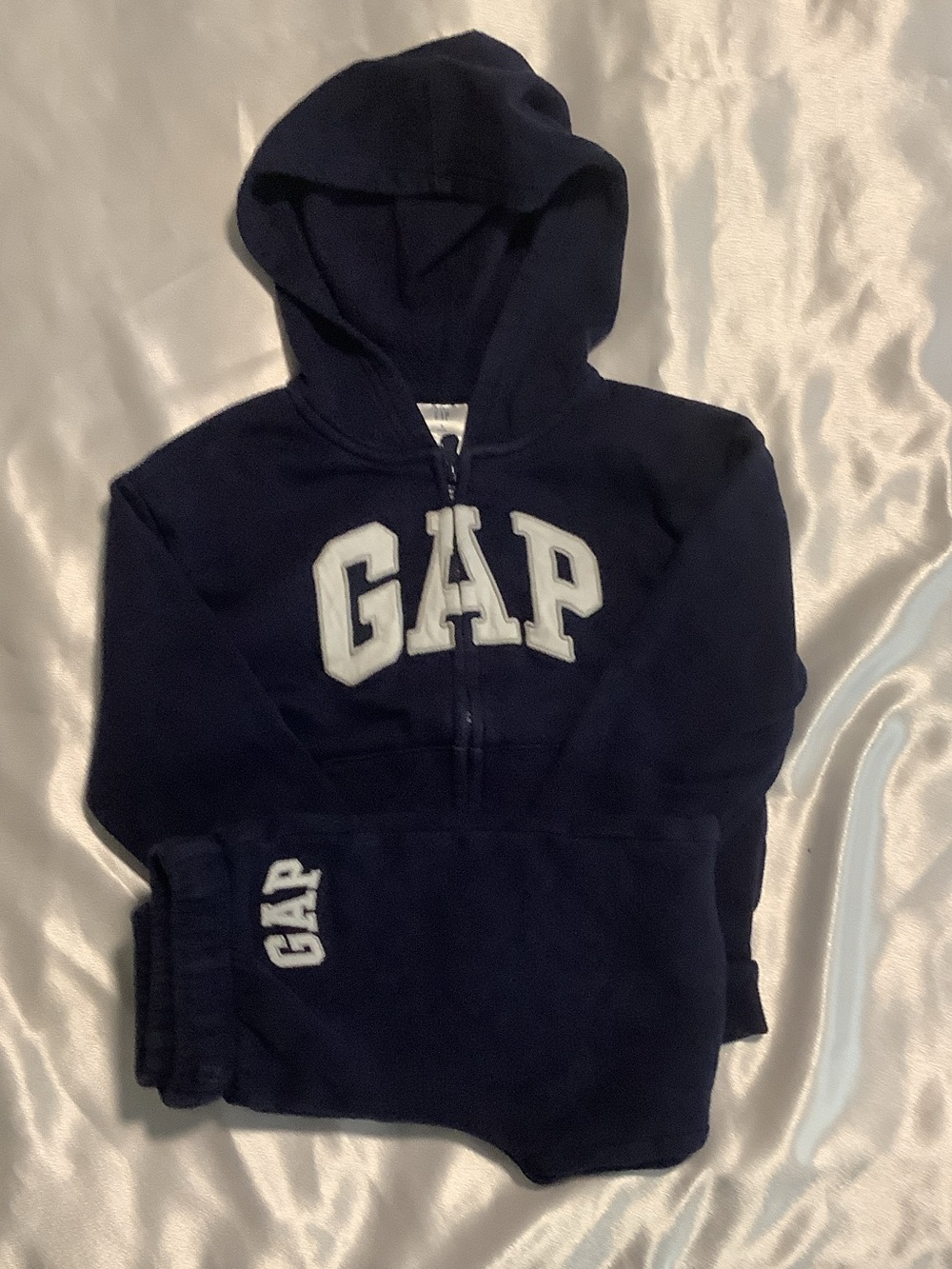 GAP Navy Blue Kids Hoodie with White Logo